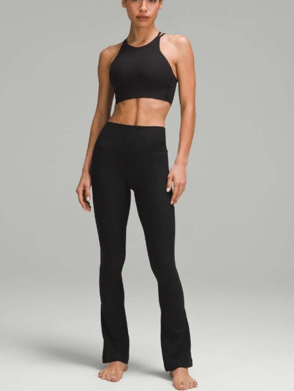 Lululemon Align Ribbed Mini-Flared Pant W5GDRS Black Size 4